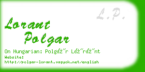 lorant polgar business card